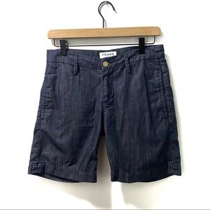 Frame Denim Dark Blue Avenue Montaigne Shorts